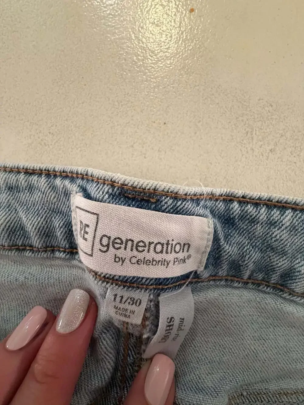 11/30 Mid-Rise Cuffed Denim Shorts